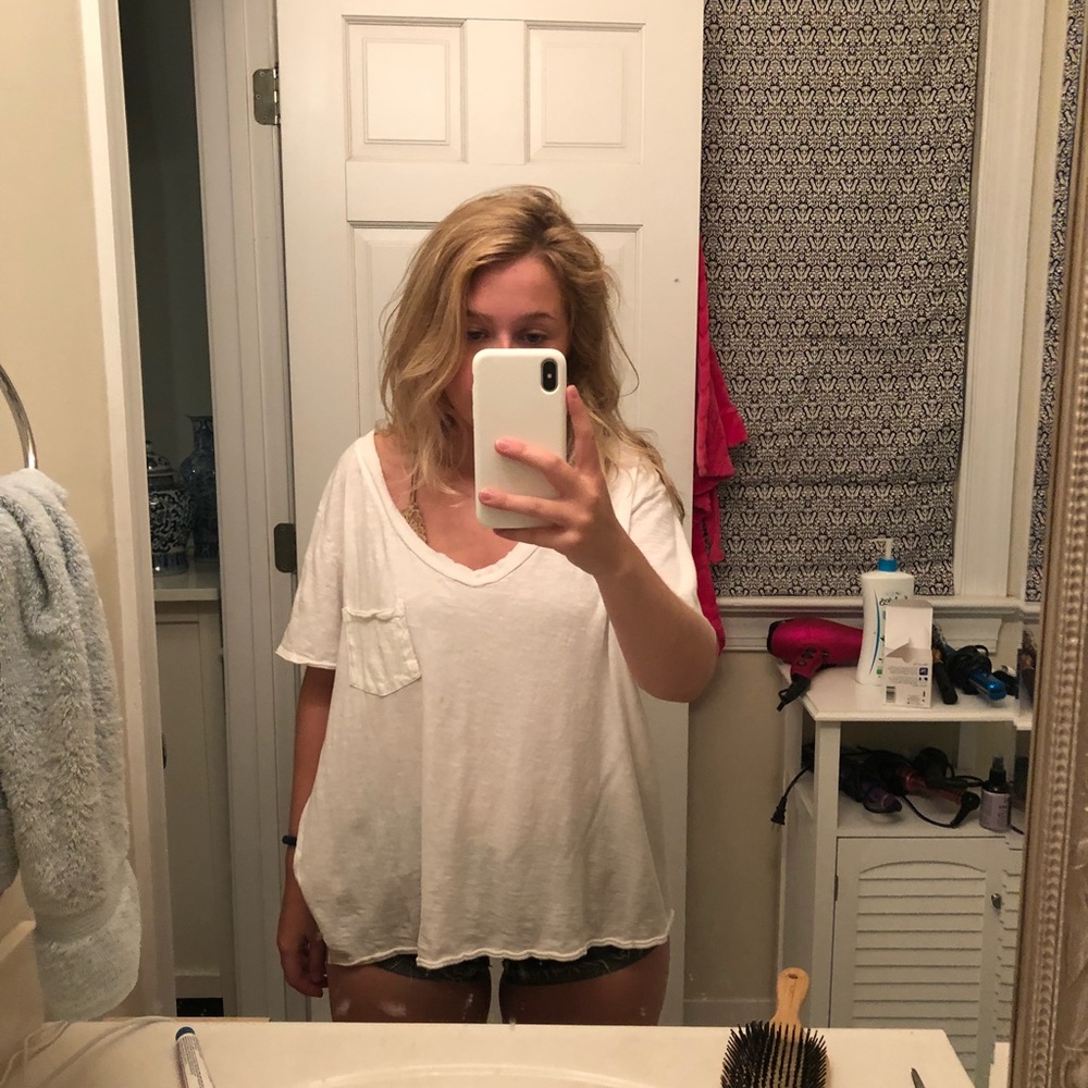 White free people teeshirt